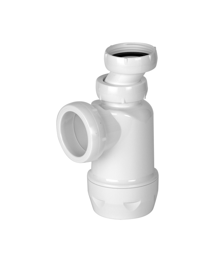 Vattenlås utan rör vit 32x40mm Abs
