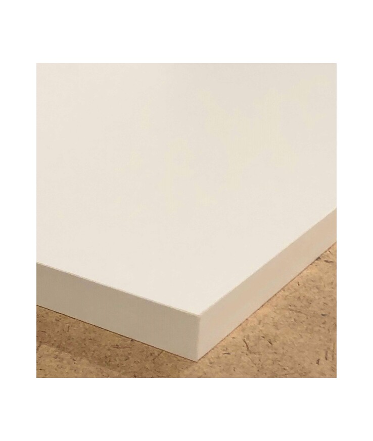Hyllplan vit pl kantlist fyra Sidor 18x2480x600