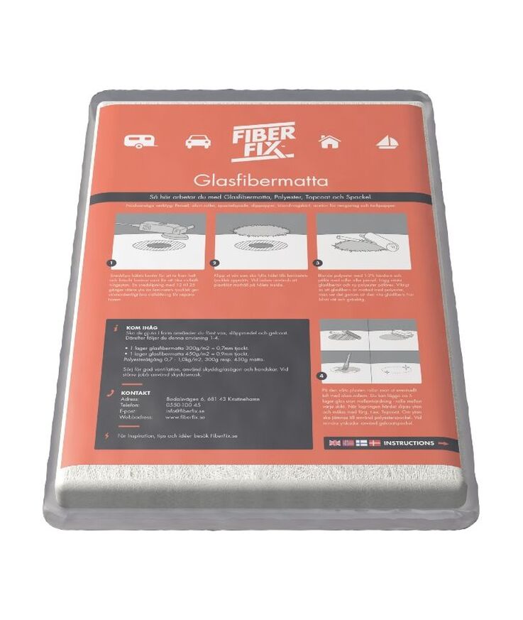 Glasfibermatta 300g 1m