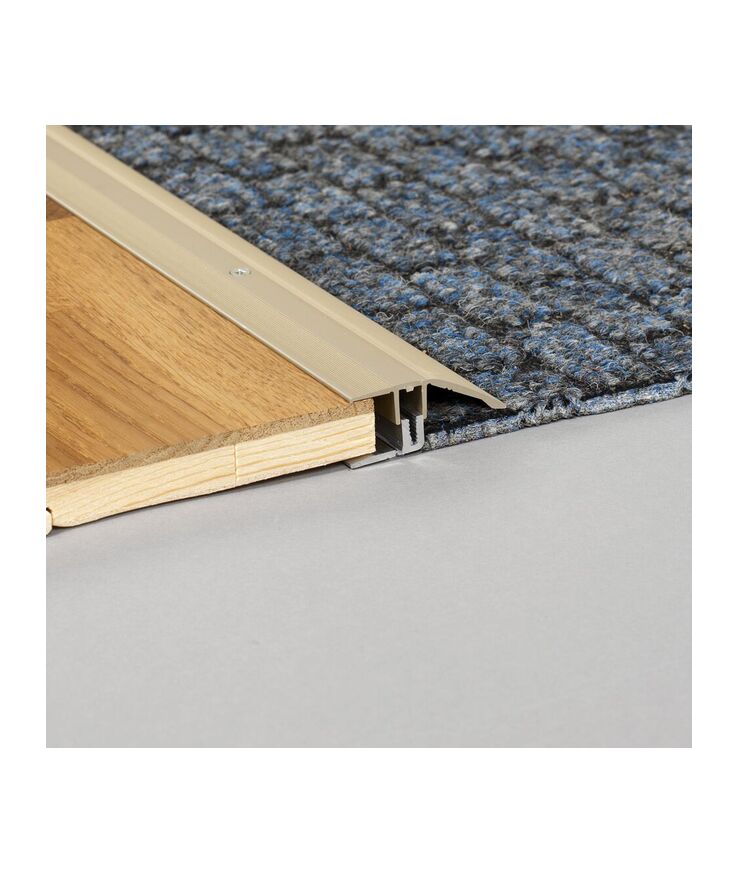 Nivålist aluminium silver 6.5-16mm längd 1000mm