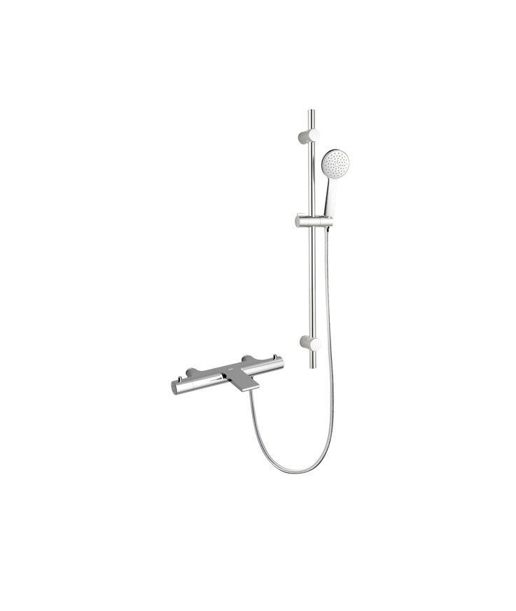 Badkarsblandare tide krom Cc160 med duschset gaia eco