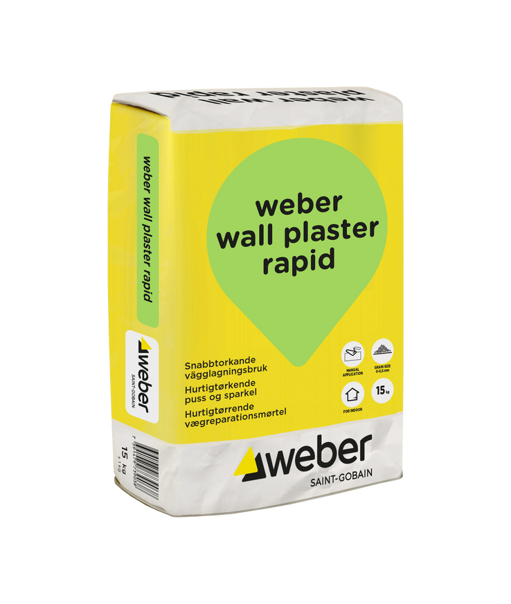 Vägglagning wall plaster rapid 15kg