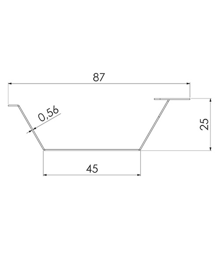 Akustikprofil ap 25 gyproc 3,644m