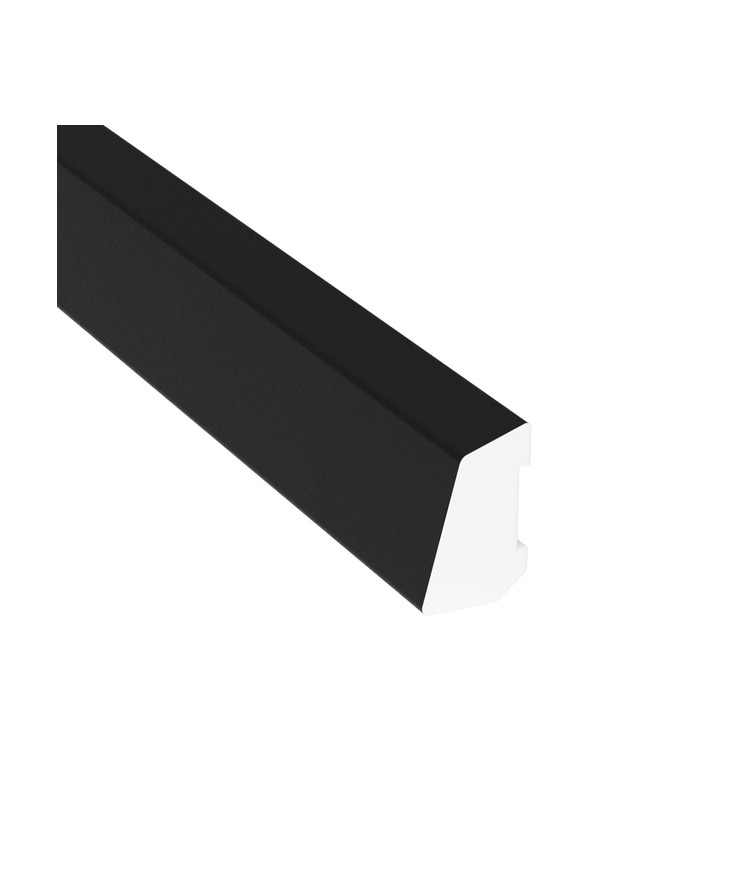 Smyglist svart plast 10x16mm 250cm