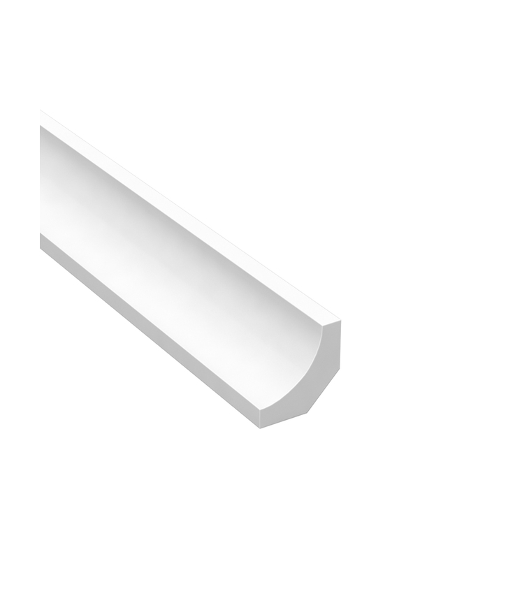 Hålkälslist vit 21x21mm 250cm