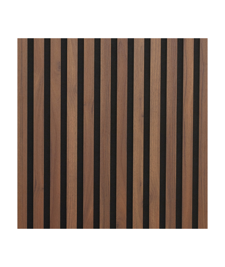Akustikpanel klassisk 12 Valnöt sv filt 2780x615x20