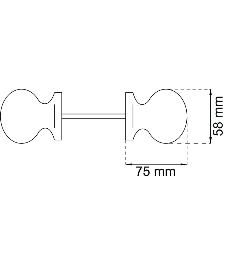 Bastuknopp Habo 1111 Furu D58mm