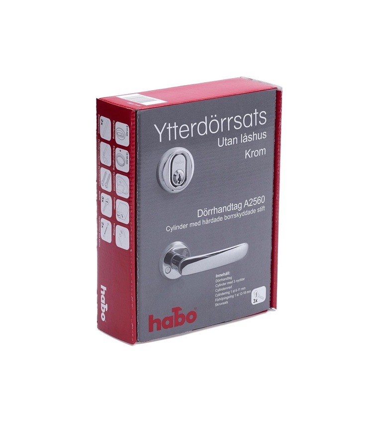Ytterdörrsats a2560 krom