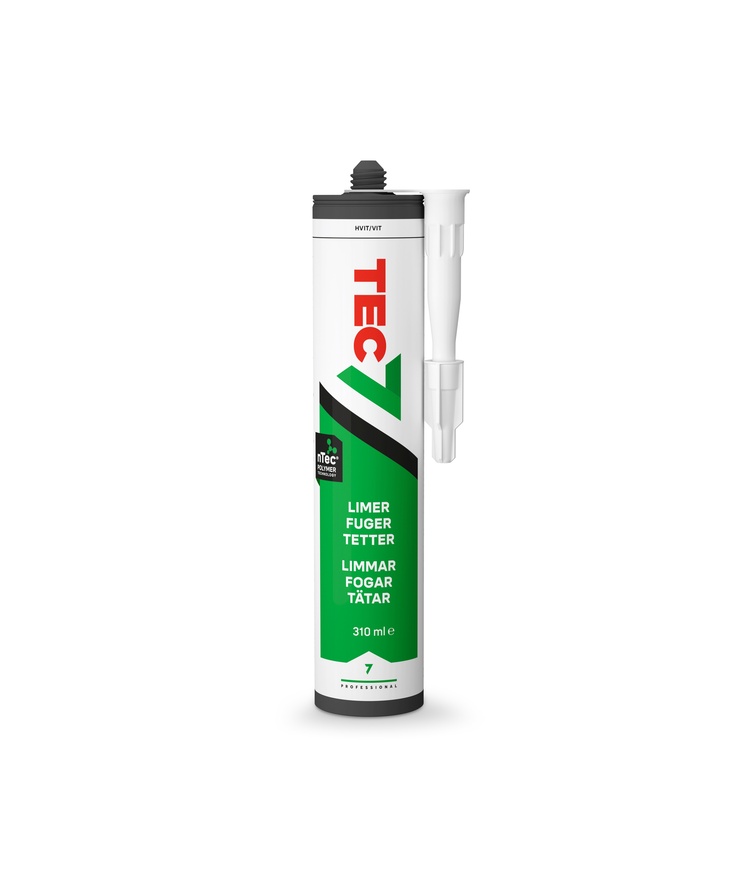 Lim&fogmassa tec7 vit patron 310ml