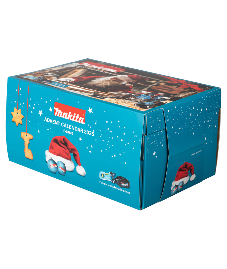 Adventskalender p-84816 makita Borr/bitsset lampa merch