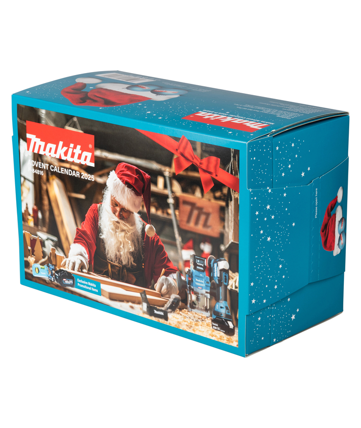 Adventskalender p-84816 makita Borr/bitsset lampa merch