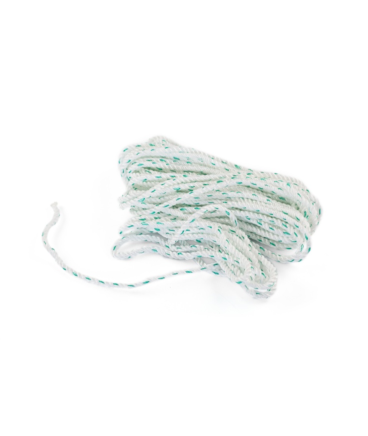 Kakelsnöre vit/röd 3mm 20m