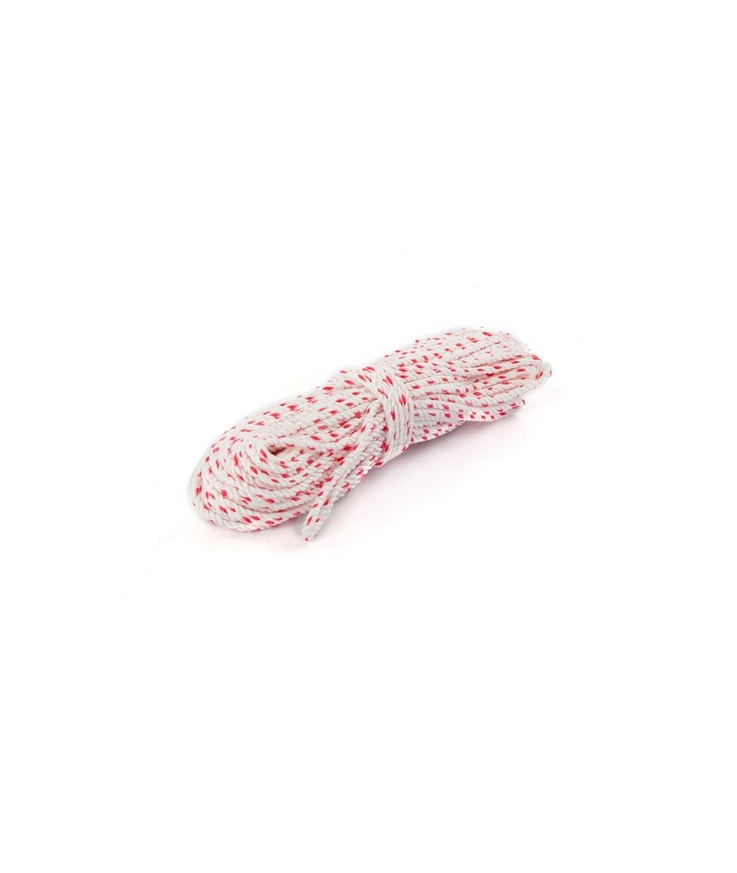 Kakelsnöre vit/röd 3mm 20m