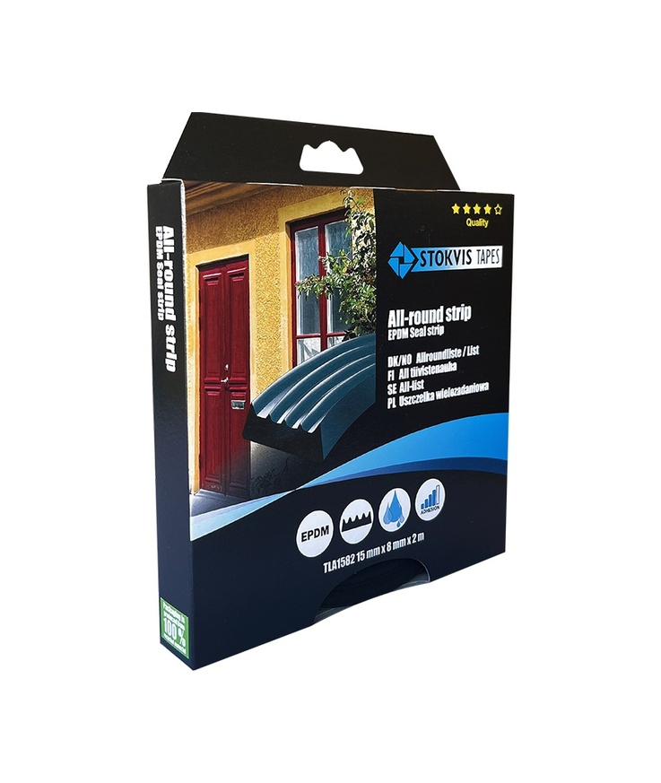 All-list svart 15x8mm