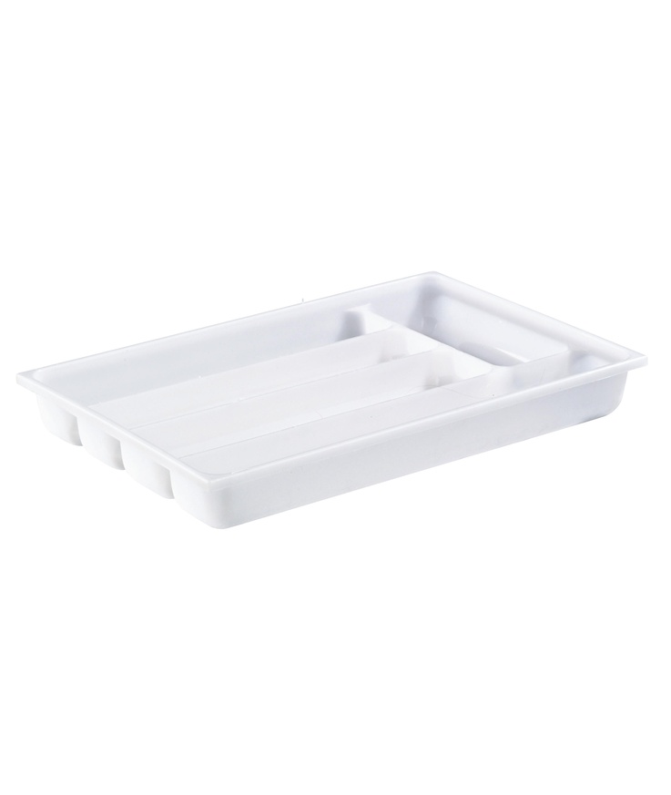 Besticklåda 5-fack n.plast Liten vit 308x205x40mm