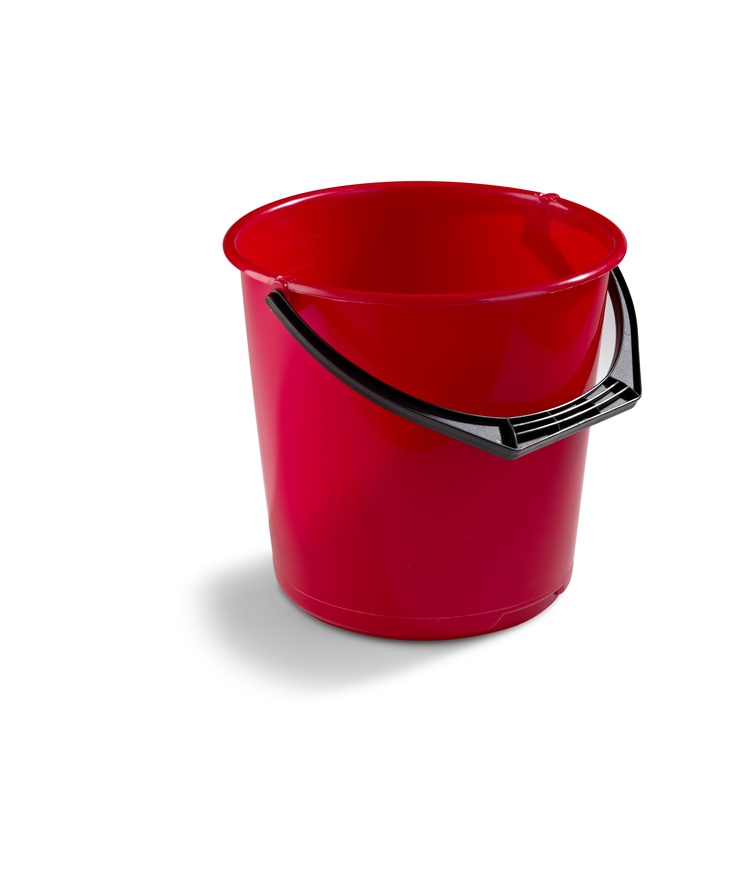 Hink nordiska plast röd 10l