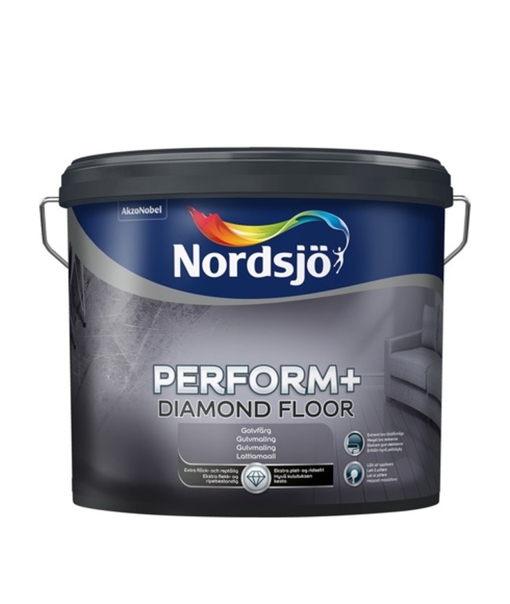 Golvfärg perform+ diamond Floor bc nordsjö inomhus