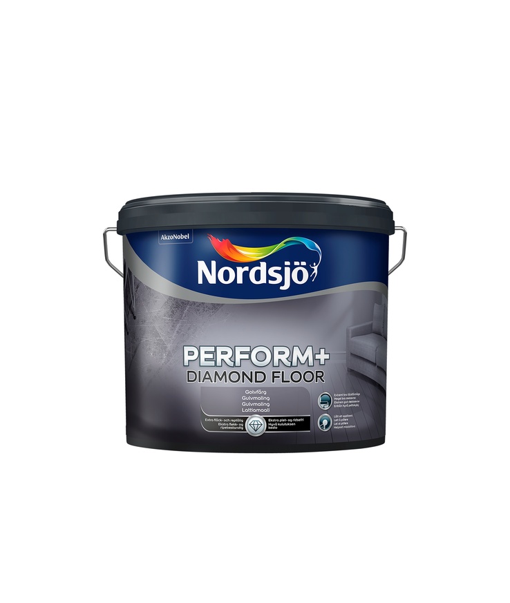 Golvfärg perform+ diamond Floor bc nordsjö inomhus