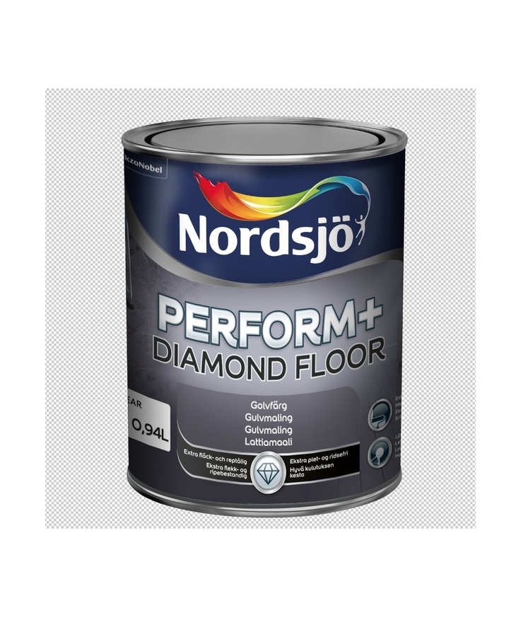 Golvfärg perform+ diamond Floor bc nordsjö inomhus