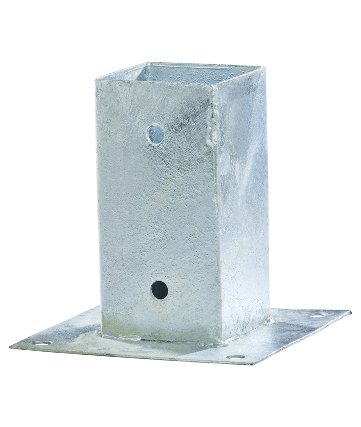 Stolpfäste med platta 2x91x91x150mm