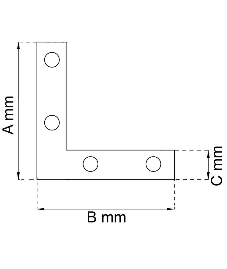 Hörnjärn 3202 efz 63x63mm