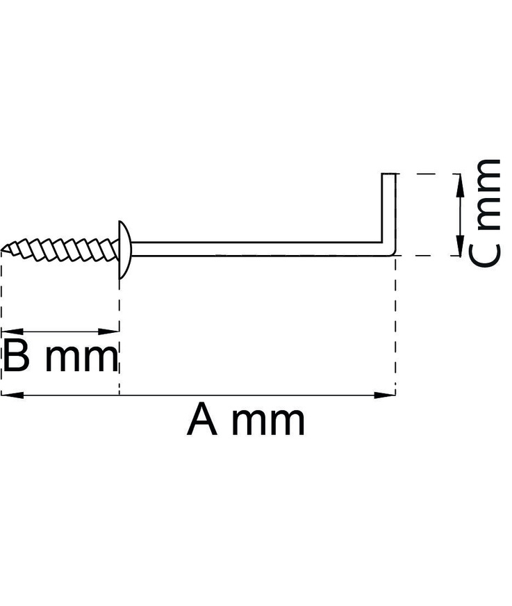 Flänskrok 374 p mäss 22mm