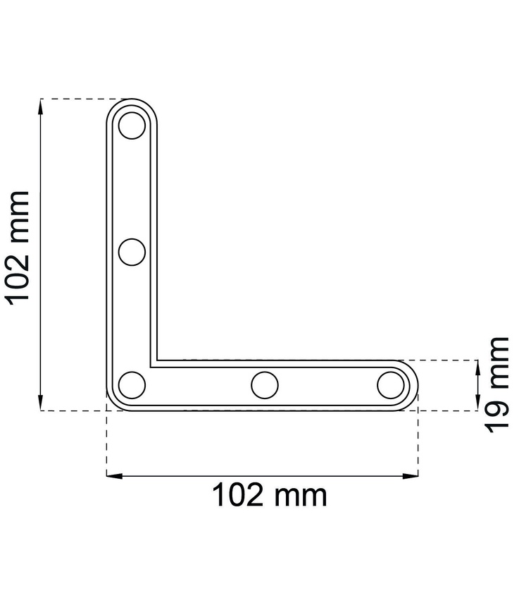 Hörnjärn 1154 efz 102x102mm