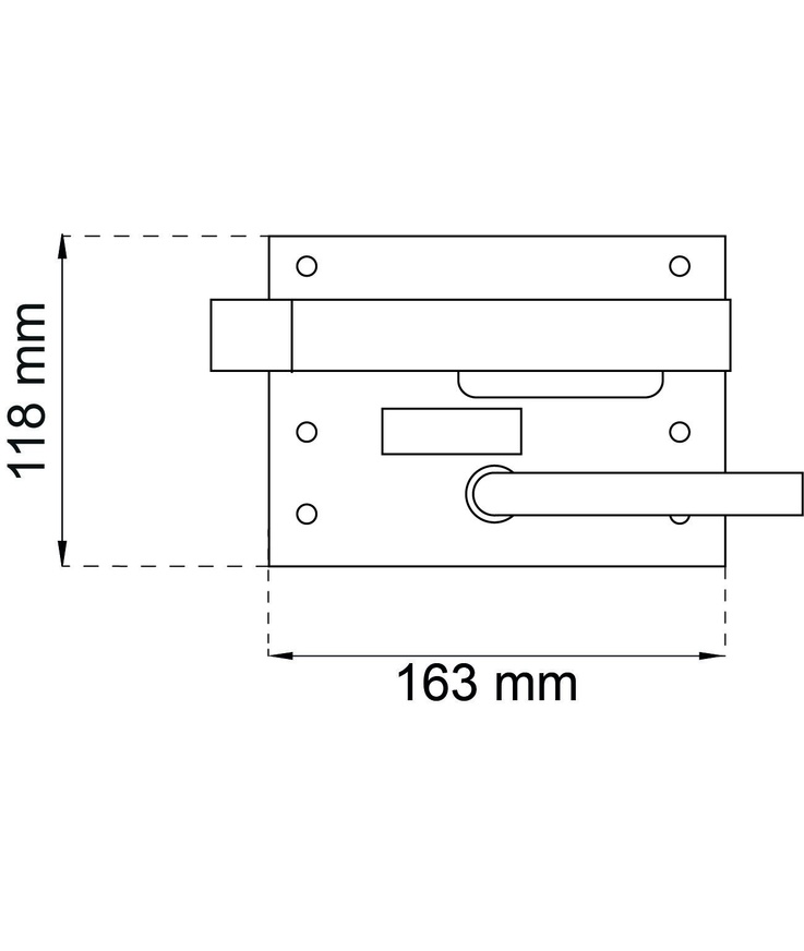 Ad-lås 890 vänster svart