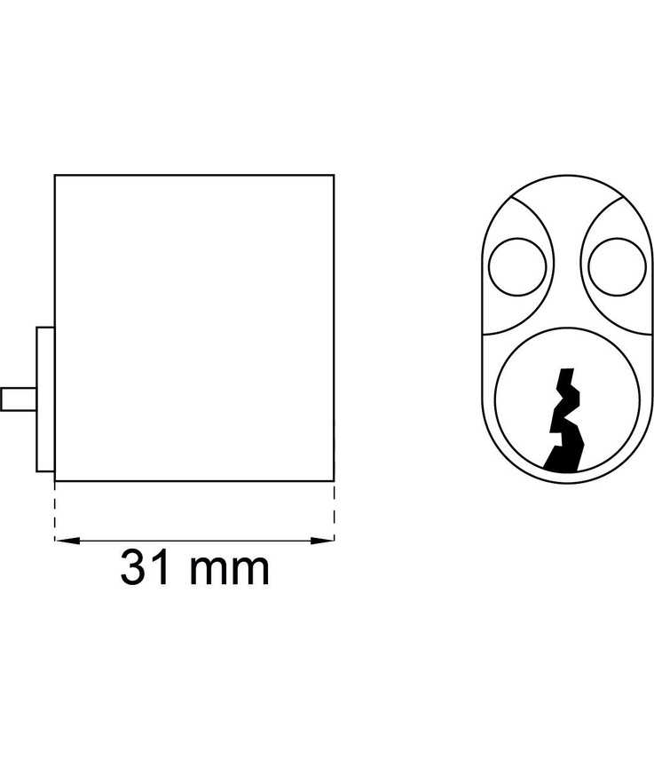 Cylinder 65537 rokoko krom/b Krom