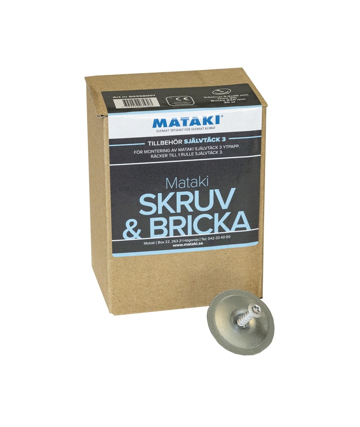 Skruv&bricka till självtäck 3 35mm