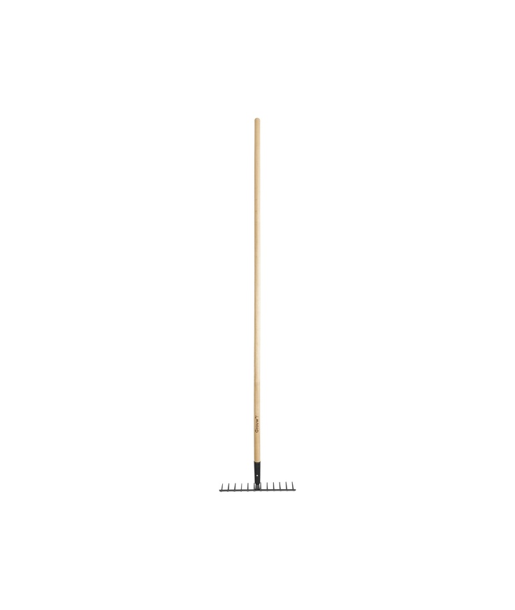 Kratta 12-tandad metall m Askskaft 160cm