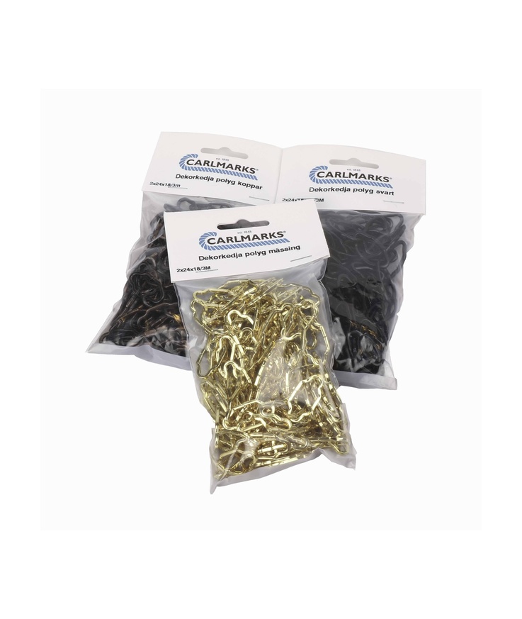 Dekorkedja carlmarks antik Svart 3mmx3m