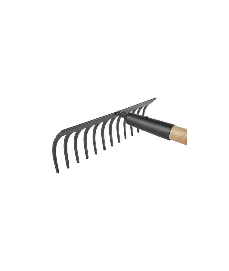 Kratta 12-tandad metall m Askskaft 160cm
