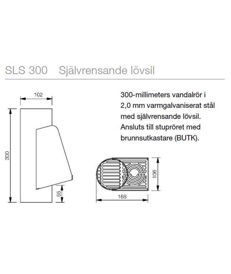 Lövsil sls självrensande plast Svart 015 110mm