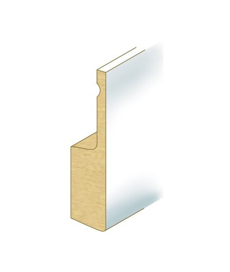 Golvsockel kanal-list vit 12x56mm 2400mm