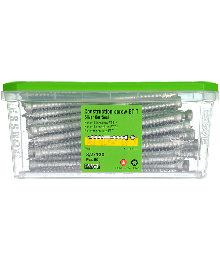 Konstruktionsskruv et-t tx40 Cyl corrseal 8,2x130
