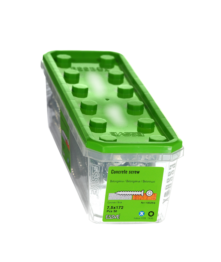 Betongskruv ecs-c försänkt Huvud fzb 7,5(6)x172