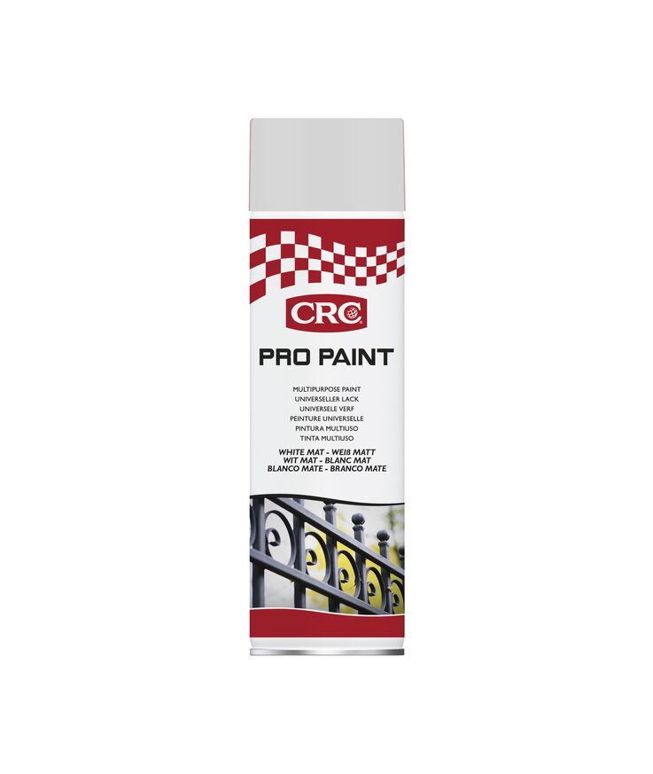 Färg vit matt spray pro paint 500ml
