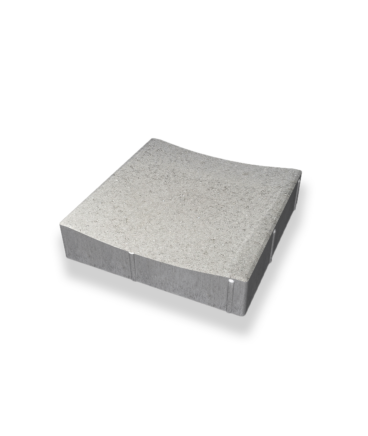 Ränndalsplatta typ i rak grå f 350x350x80/65mm