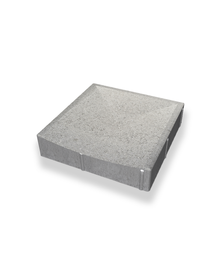 Ränndalsplatta typ u start grå F 350x350x80/65mm