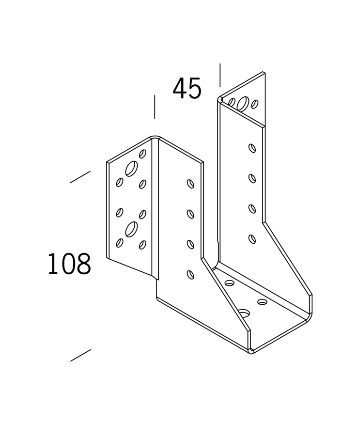 Balksko joma 2x45x108mm