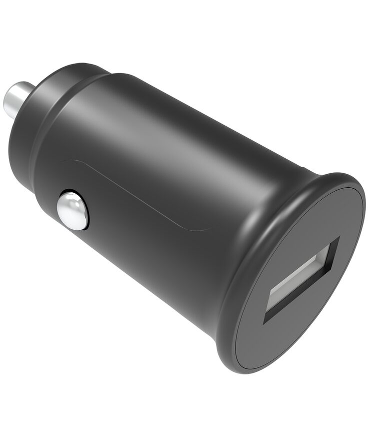 Billaddare 1xusb 2,4a svart 12-24v