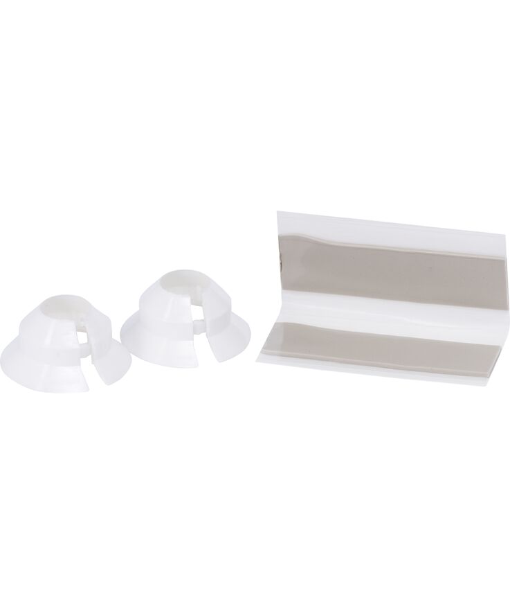Täckbricka med tätning 18 vit För rör 18-19.8mm 2pack