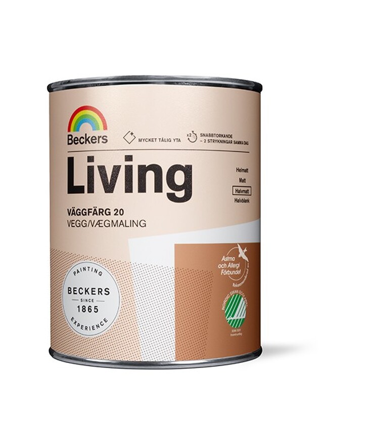Väggfärg living 20 vit/bas a Dec21 0,9l
