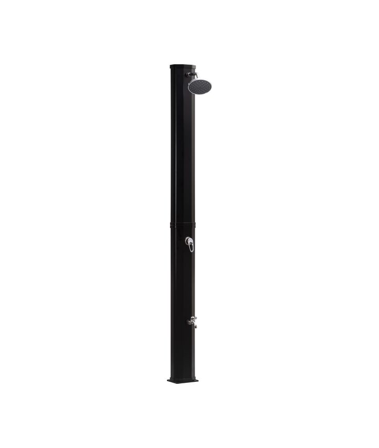 Utedusch soluppvärmd 04 med Fotdusch 2 del oktogon 35l