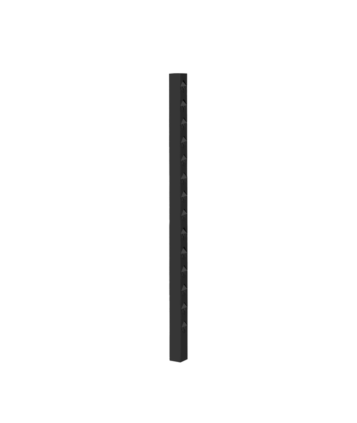 Staket öckerö avslut svart 1480mm 70x70mm