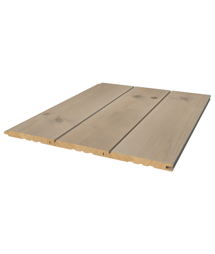Panel stilla sandbeige betsad Furu 13x120x3300mm 8st