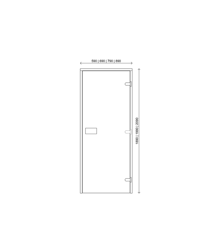 Bastudörr classic rökgrått Glas furukarm 6x19