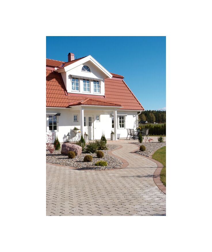 Marksten rustik karminröd 133x200x50mm 9531-05050527