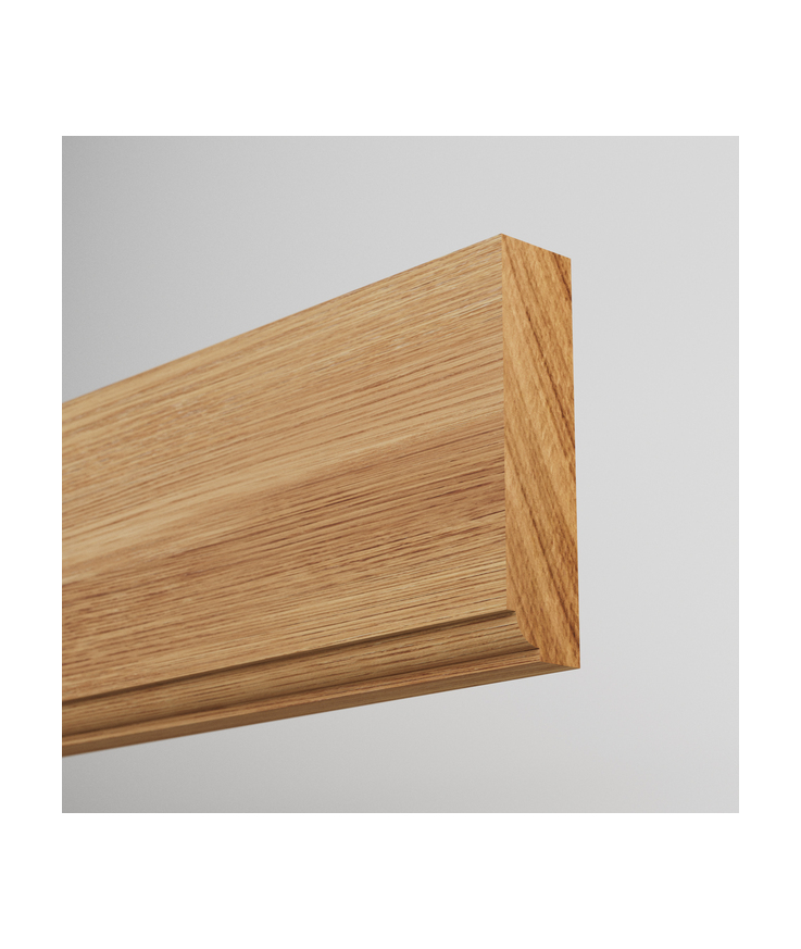 Ljusramplist rak lackad ek 2400x67x16